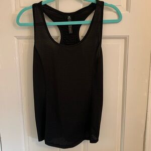 90 Degree by Reflex black mesh tank with ruched detail size medium